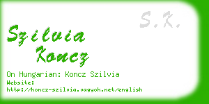 szilvia koncz business card